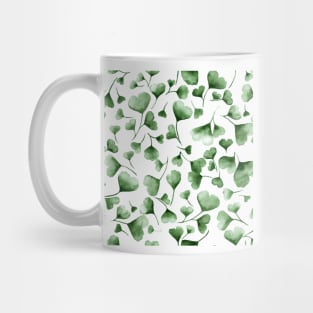 Abstract green ginkgo leaves patter Mug